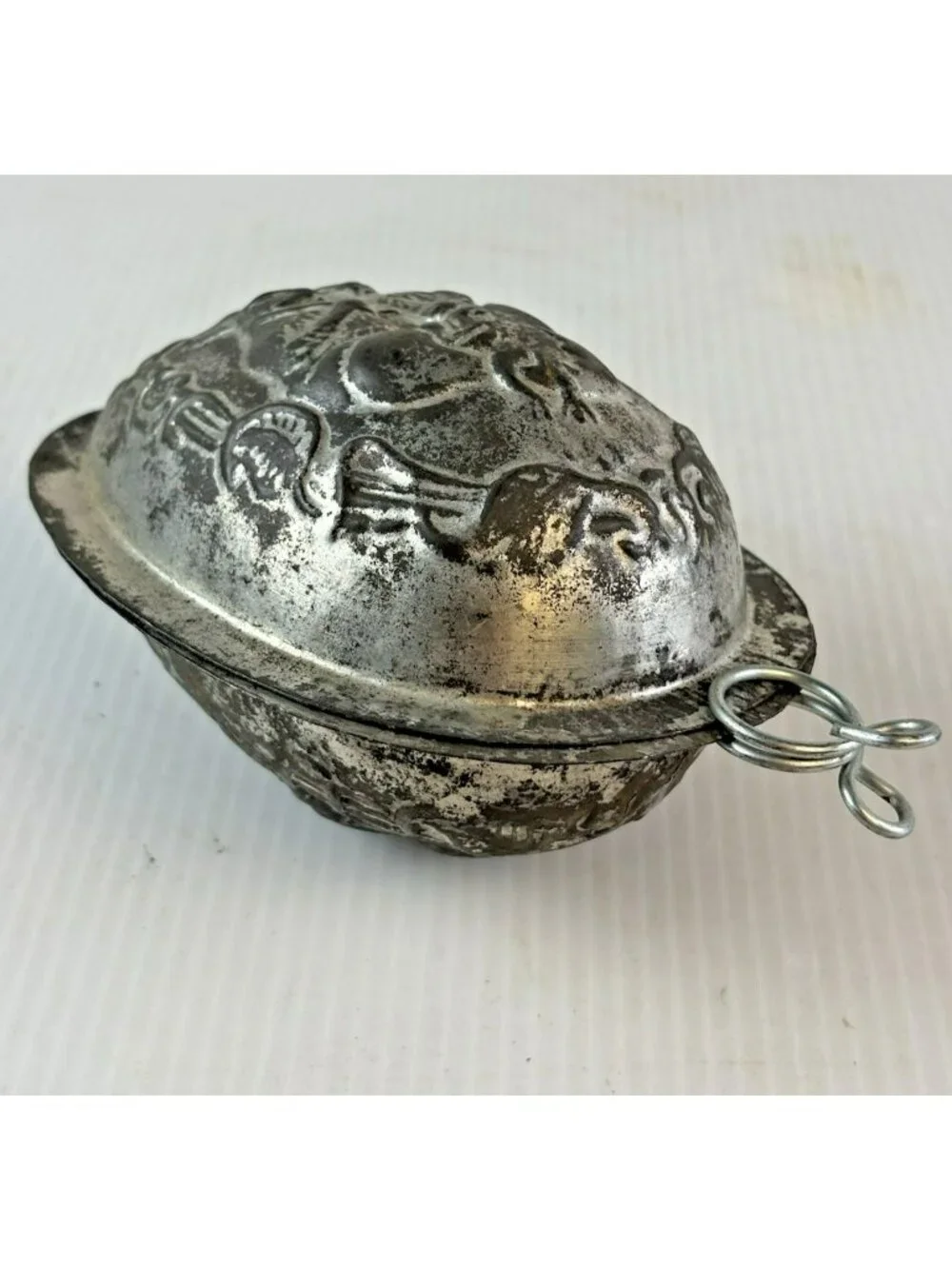 Antique Eppelsheimer Chocolate Mold #5028 Rabbits & Frog Art Nouveau Style